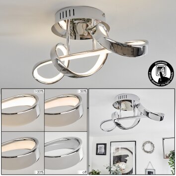 Plafonnier Dauntey LED Chrome, 1 lumière