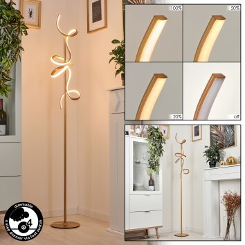 Lampadaire Lavaca LED Laiton, 2 lumières