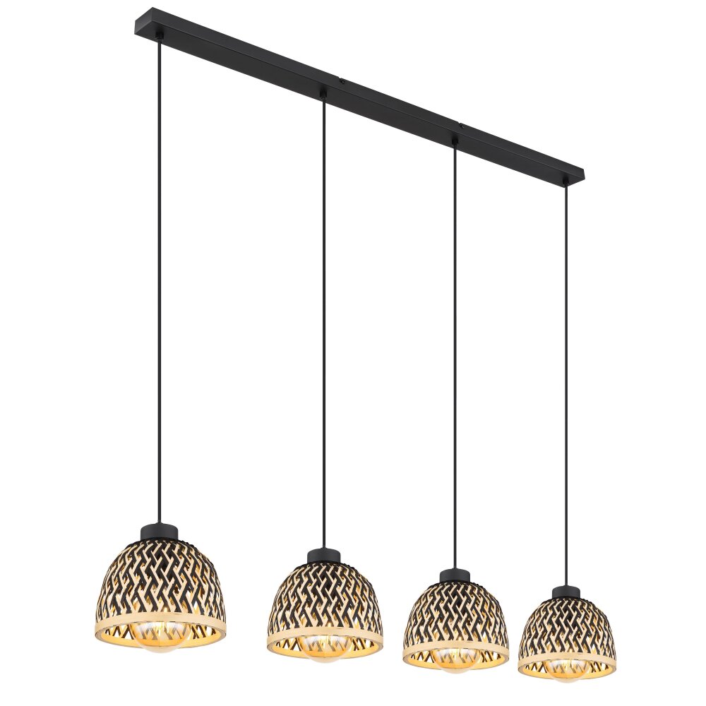Suspension Globo COLLY Noir, 4 lumières main product photo