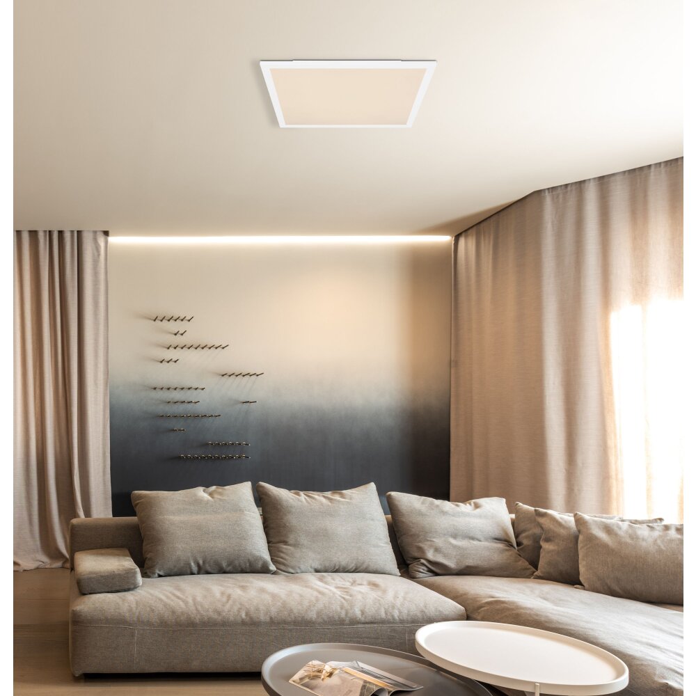 Plafonnier Globo ROSI LED Blanc, 1 lumière, Télécommandes, Changeur de couleurs main product photo