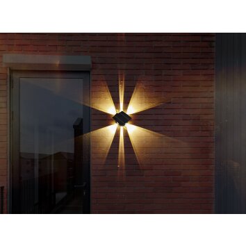 Applique murale d'extérieur Globo SOLAR LED Noir, 1 lumière