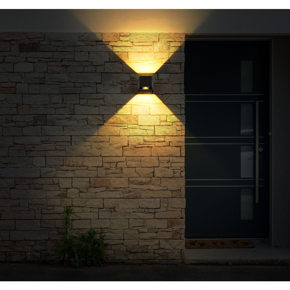 Applique murale d'extérieur Globo SOLAR LED Noir, 1 lumière main product photo