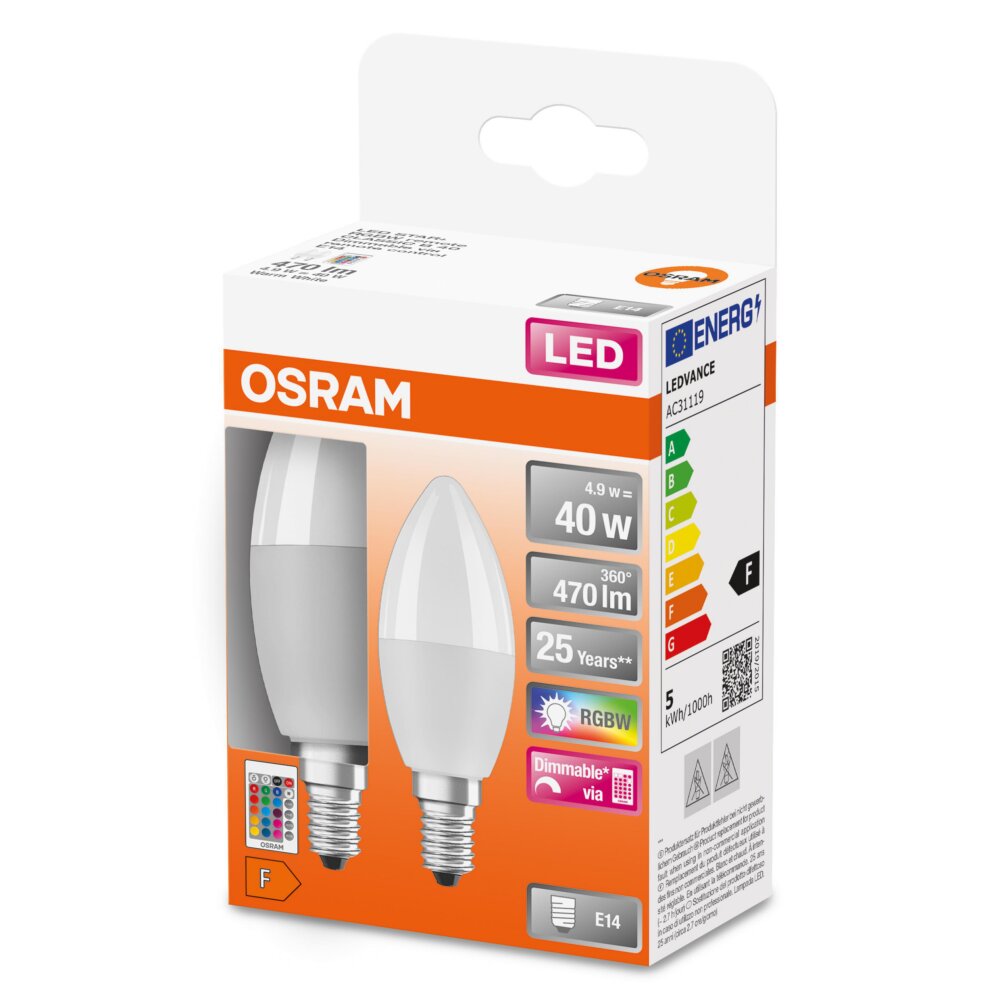 OSRAM Retrofit Set de 2 LED E14 4,9 Watt 2700 Kelvin 470 Lumen main product photo