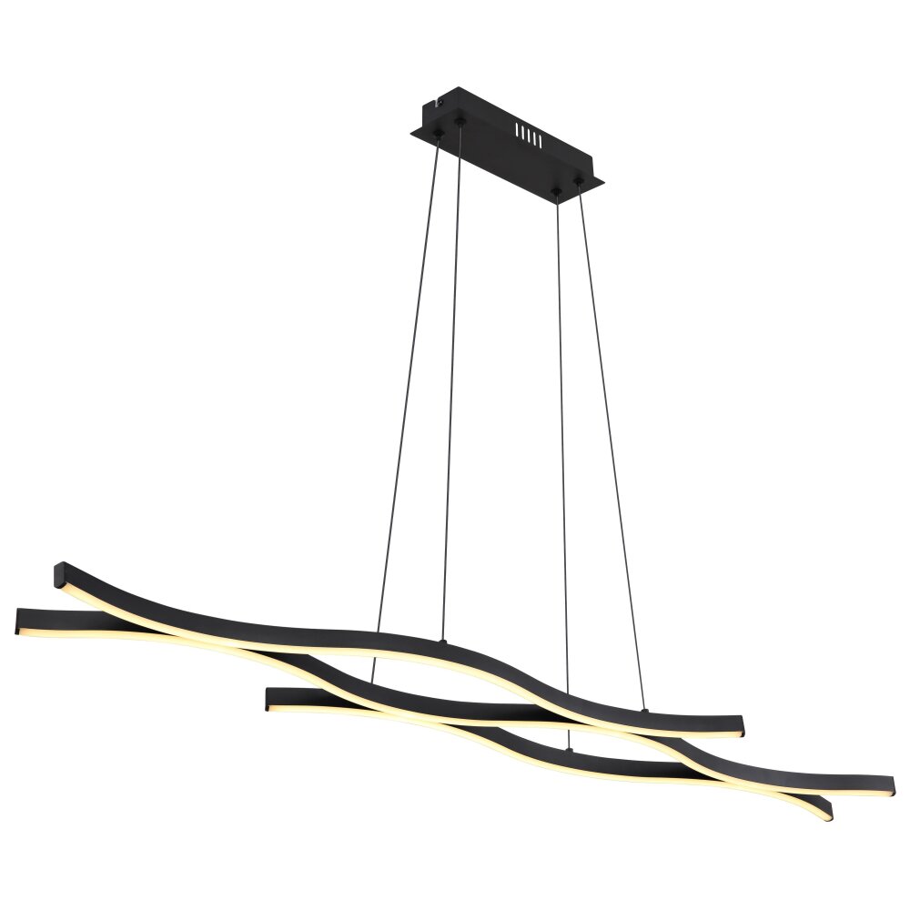 Suspension Globo GERONIMO LED Couleur bois, Noir, 1 lumière main product photo
