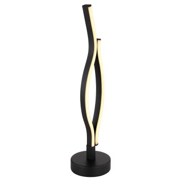 Lampe de table Globo GERONIMO LED Couleur bois, Noir, 1 lumière