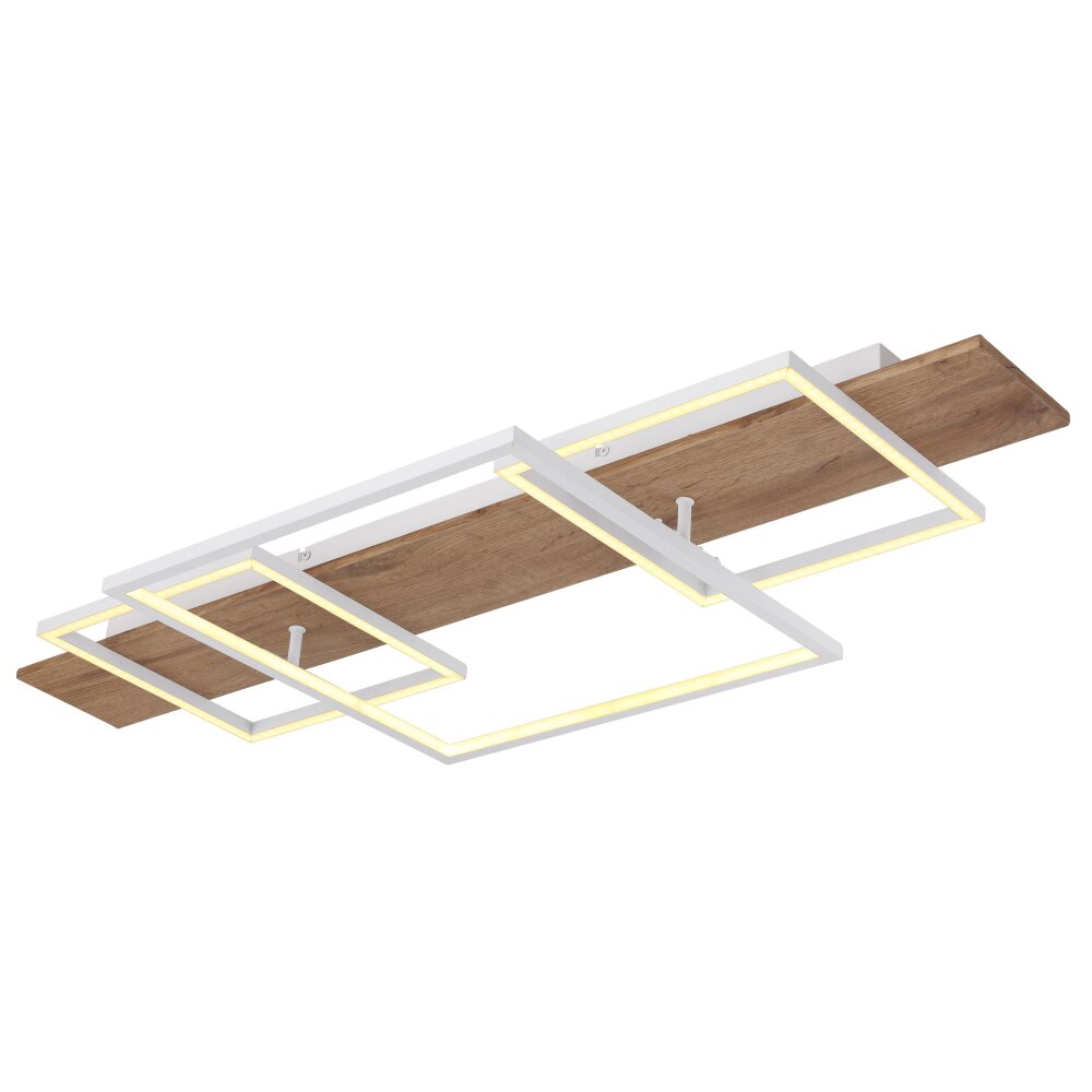 Plafonnier Globo VANNI LED Couleur bois, Blanc, 1 lumière main product photo