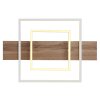 Plafonnier Globo VANNI LED Couleur bois, Blanc, 1 lumière
