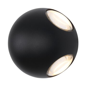 Applique murale d'extérieur Globo SLICE LED Noir, 1 lumière