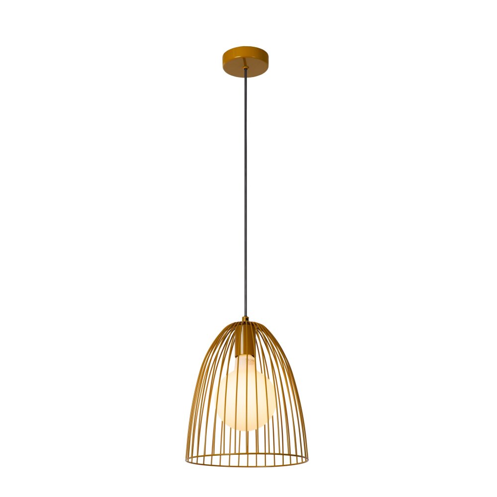 Suspension Lucide MACARONS Jaune, 1 lumière main product photo