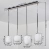 Suspension Verbania Nickel mat, 4 lumières