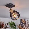 Plafonnier Dandin Noir, 1 lumière