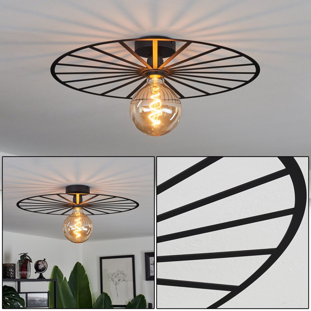 Plafonnier Carqueja Noir, 1 lumière main product photo