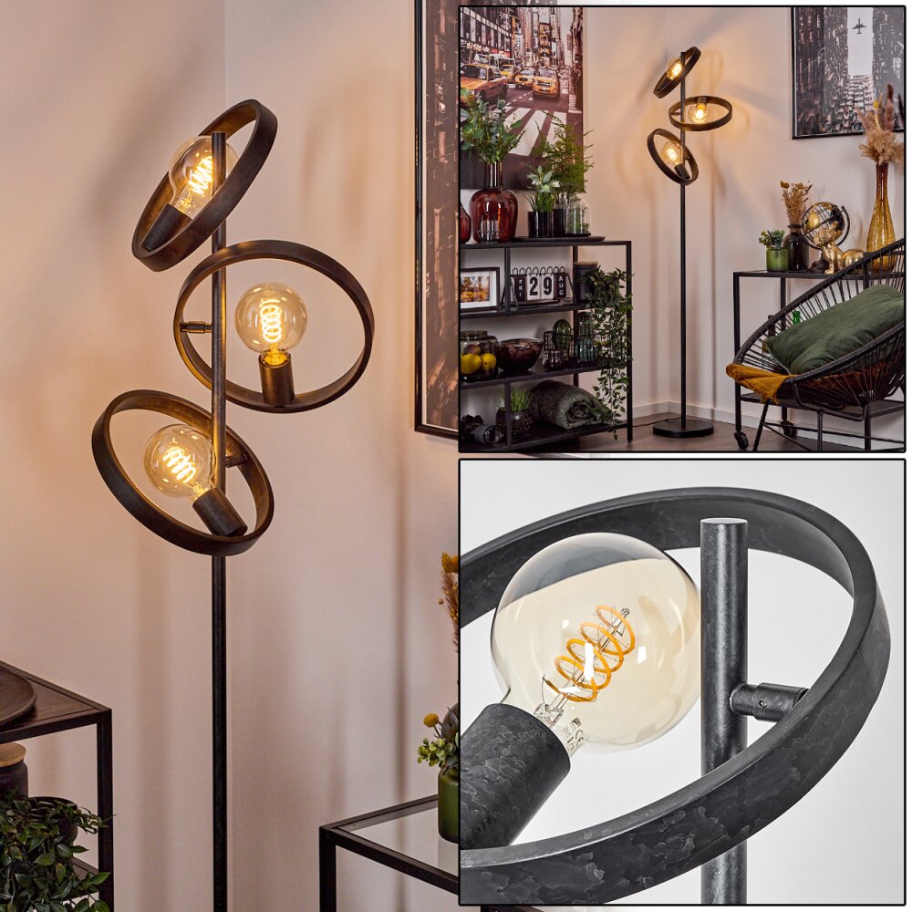 Lampadaire Theareabarivat Anthracite, 3 lumières main product photo