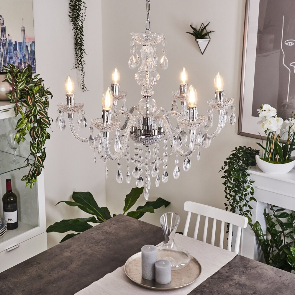 Lustre Malmback Chrome, Transparent, 6 lumières main product photo