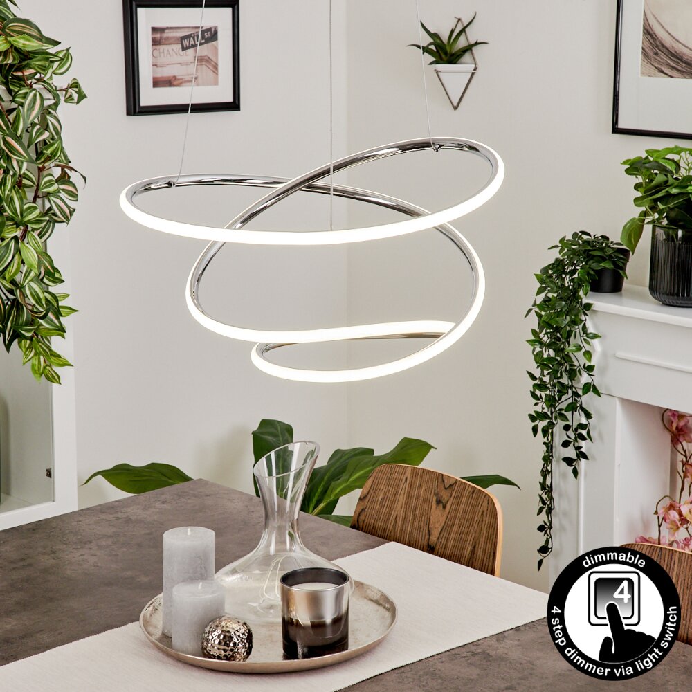 Suspension Donebas LED Chrome, 1 lumière main product photo