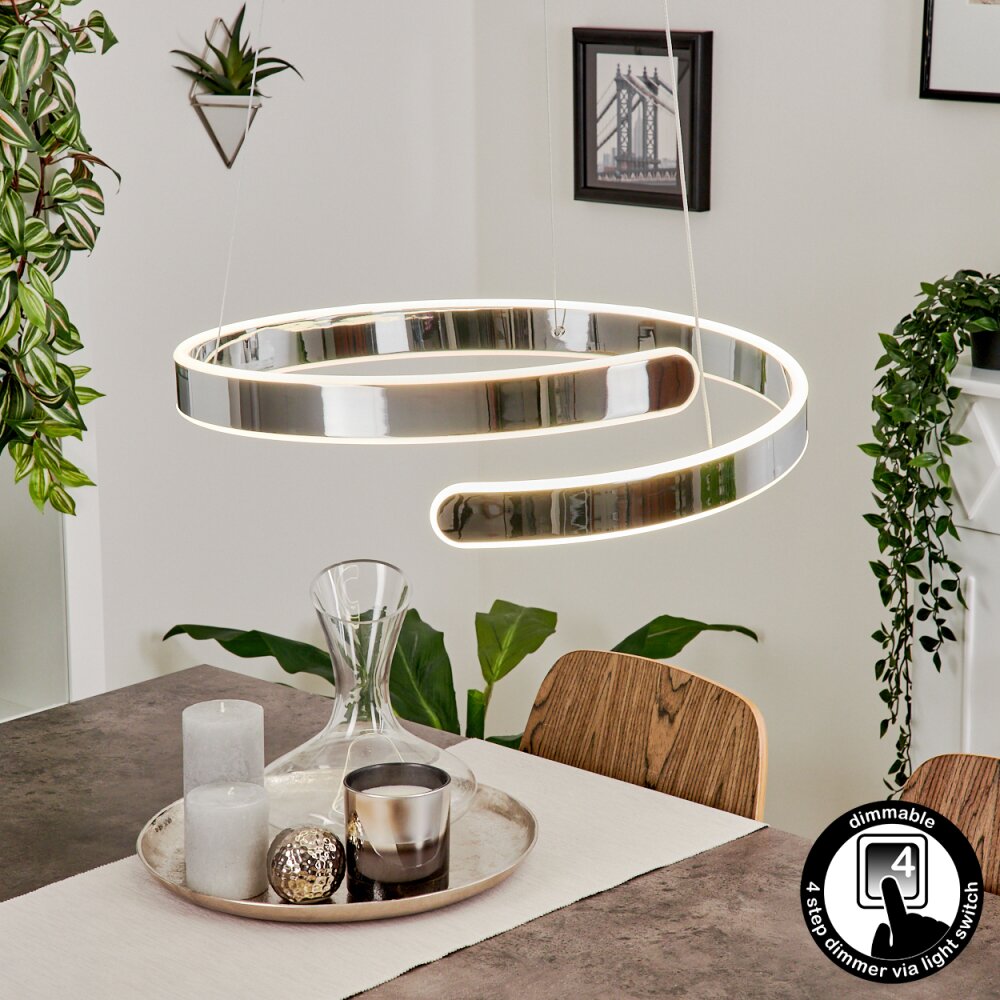 Suspension Rosemond LED Chrome, 1 lumière main product photo