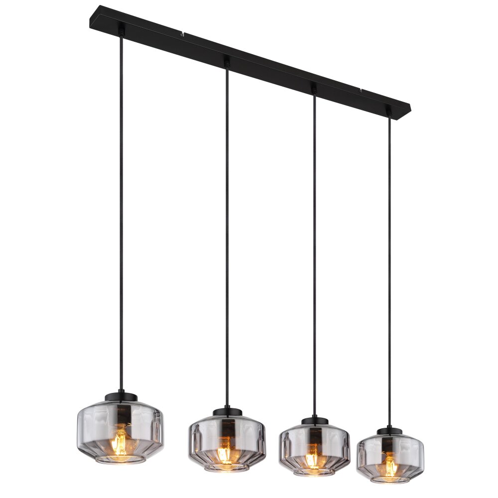 Suspension Globo CHRISTIANA Noir, 4 lumières main product photo