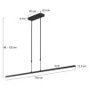 Suspension Steinhauer Bande LED Noir, 3 lumières