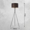 Lampadaire SCHÖNER WOHNEN-Kollektion Crease Noir, 3 lumières