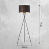 Lampadaire SCHÖNER WOHNEN-Kollektion Crease Noir, 3 lumières