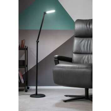 Lampadaire SCHÖNER WOHNEN-Kollektion Office LED Noir, 1 lumière