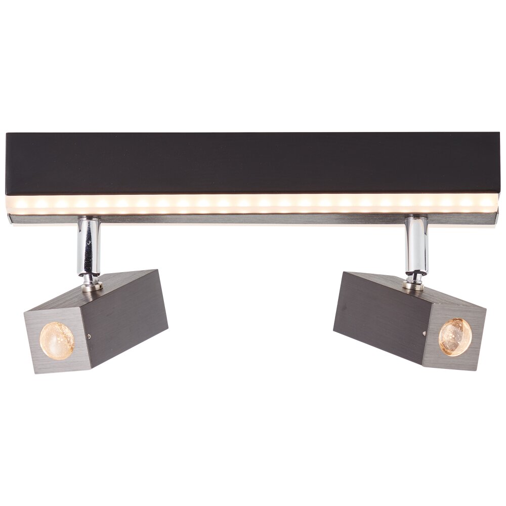 Plafonnier Brilliant Howle LED Aluminium, Noir, 2 lumières main product photo
