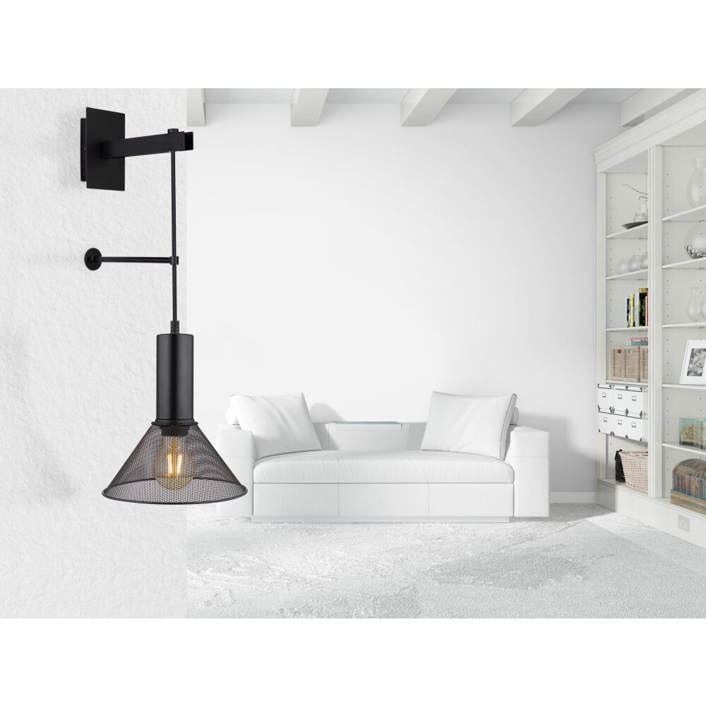 Applique murale Globo JEDD Noir, 1 lumière main product photo