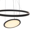 Suspension Steinhauer Ringlux LED Noir, 3 lumières