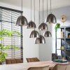 Suspension Mirror Nickel mat, Noir, 7 lumières