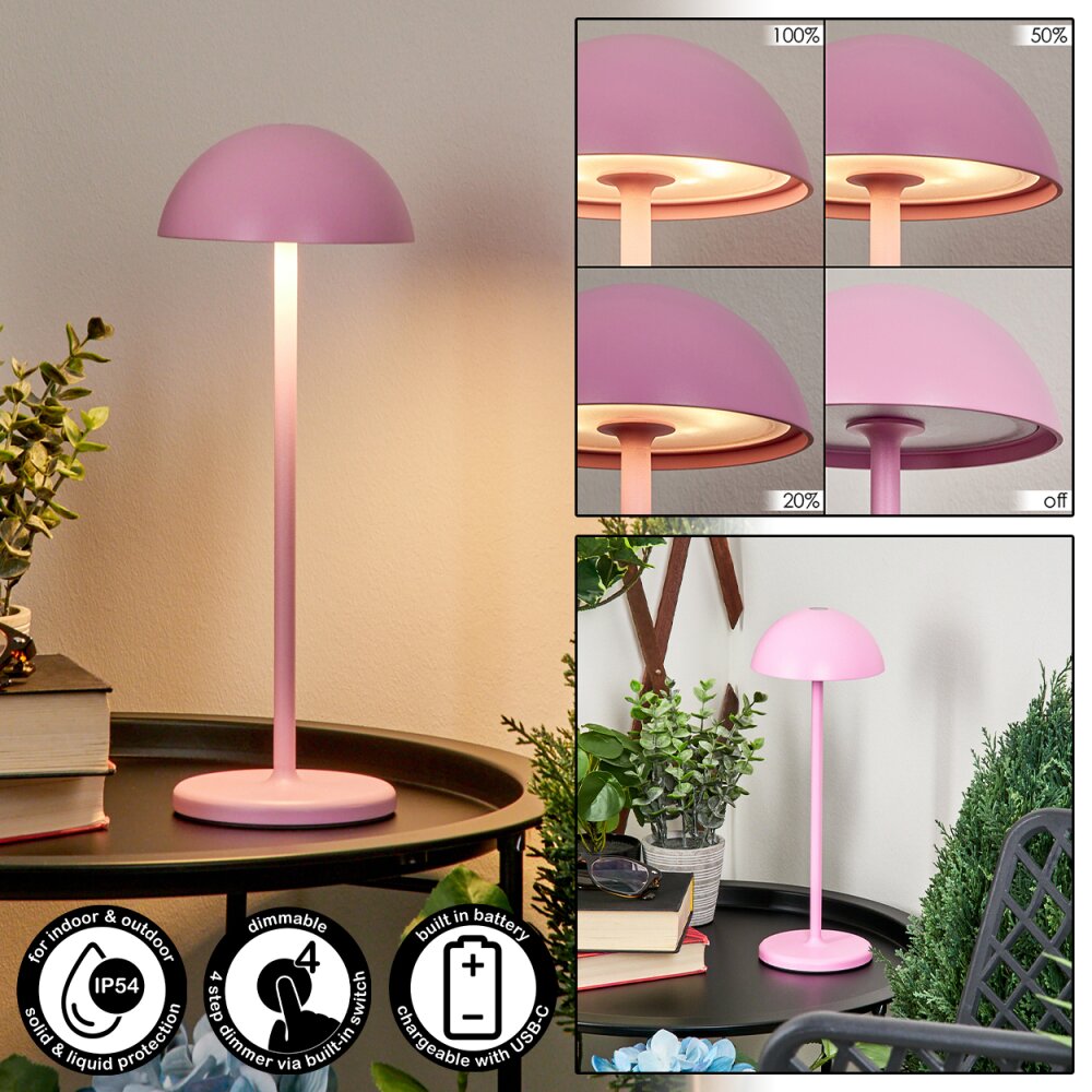 Lampe à poser Pelaro LED Rose, 1 lumière