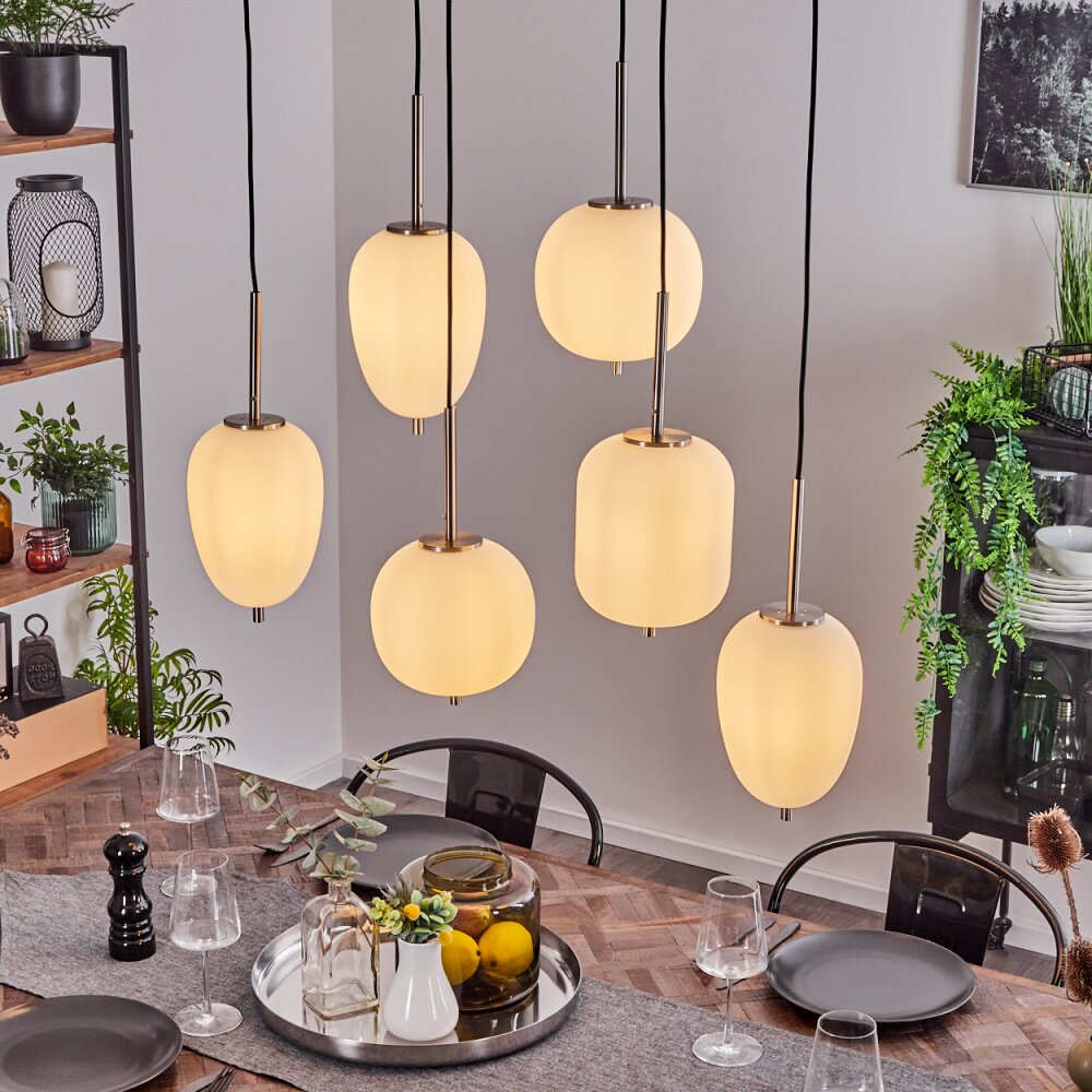 Suspension Verbania Blanc, 6 lumières main product photo