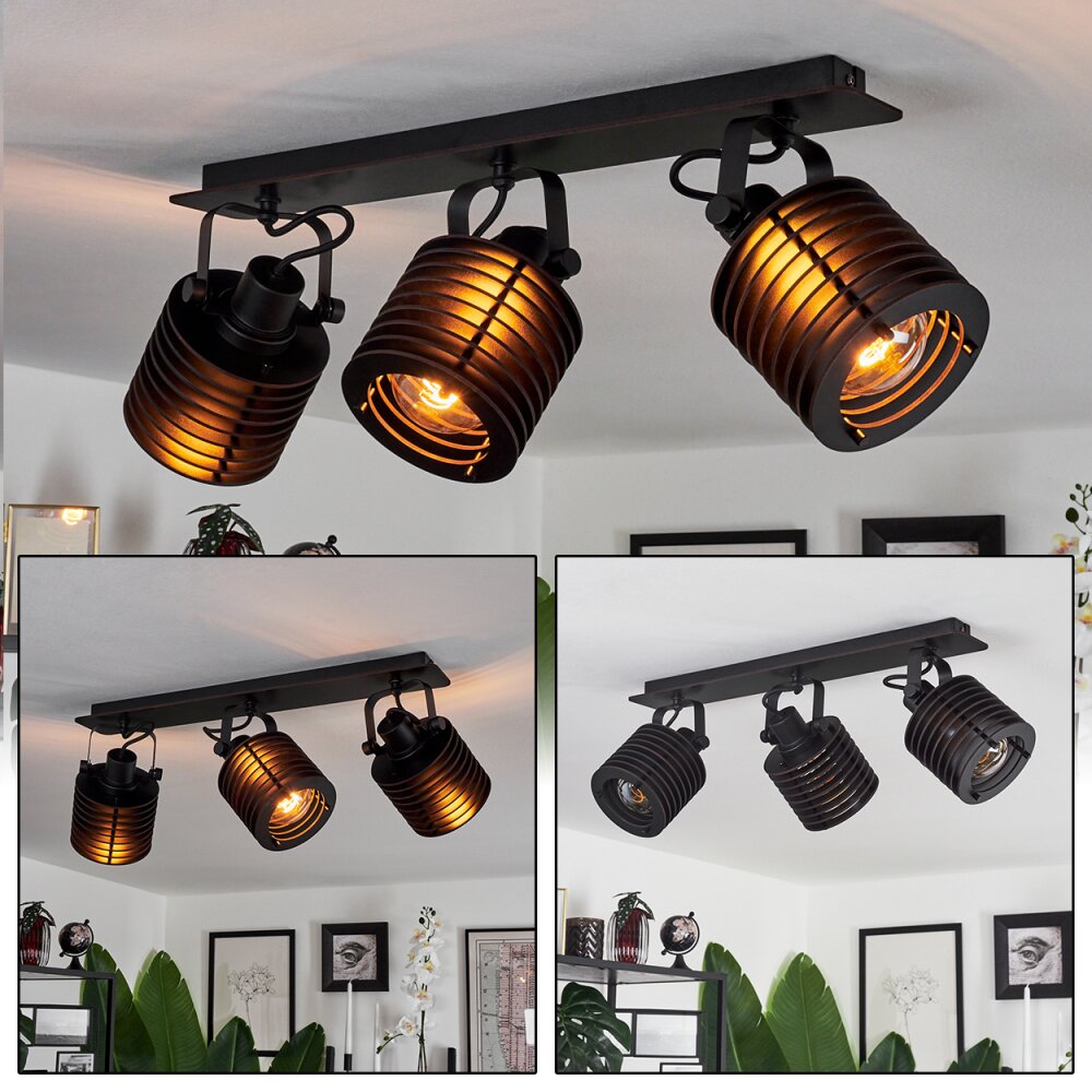 Plafonnier Boula Noir, 3 lumières main product photo