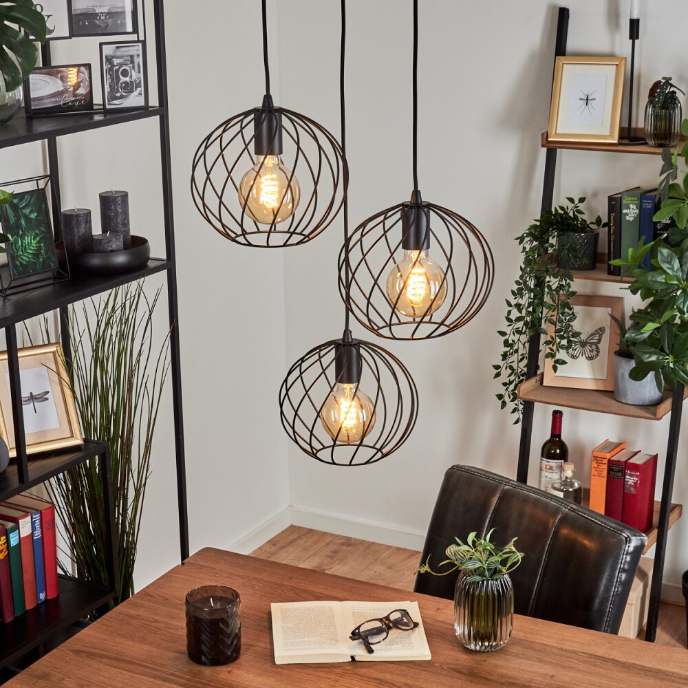 Suspension Miton Noir, 3 lumières main product photo