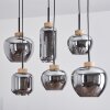 Suspension Talok Noir, 6 lumières