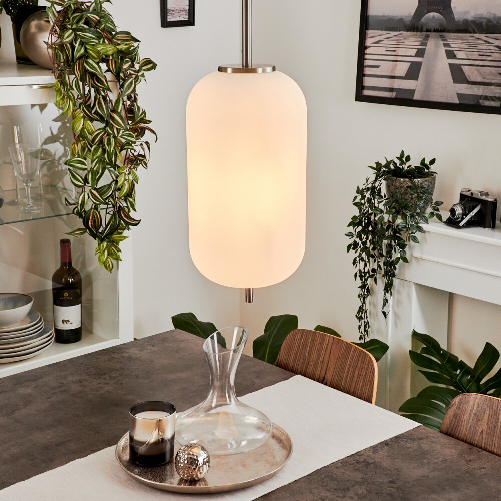Suspension Verbania Nickel mat, 1 lumière main product photo