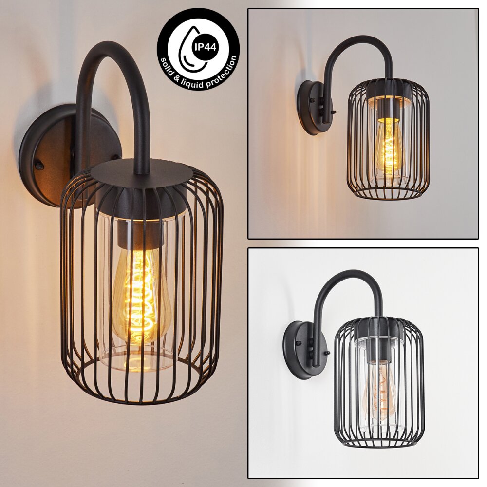 Applique murale d'extérieur Bongle Noir, 1 lumière main product photo