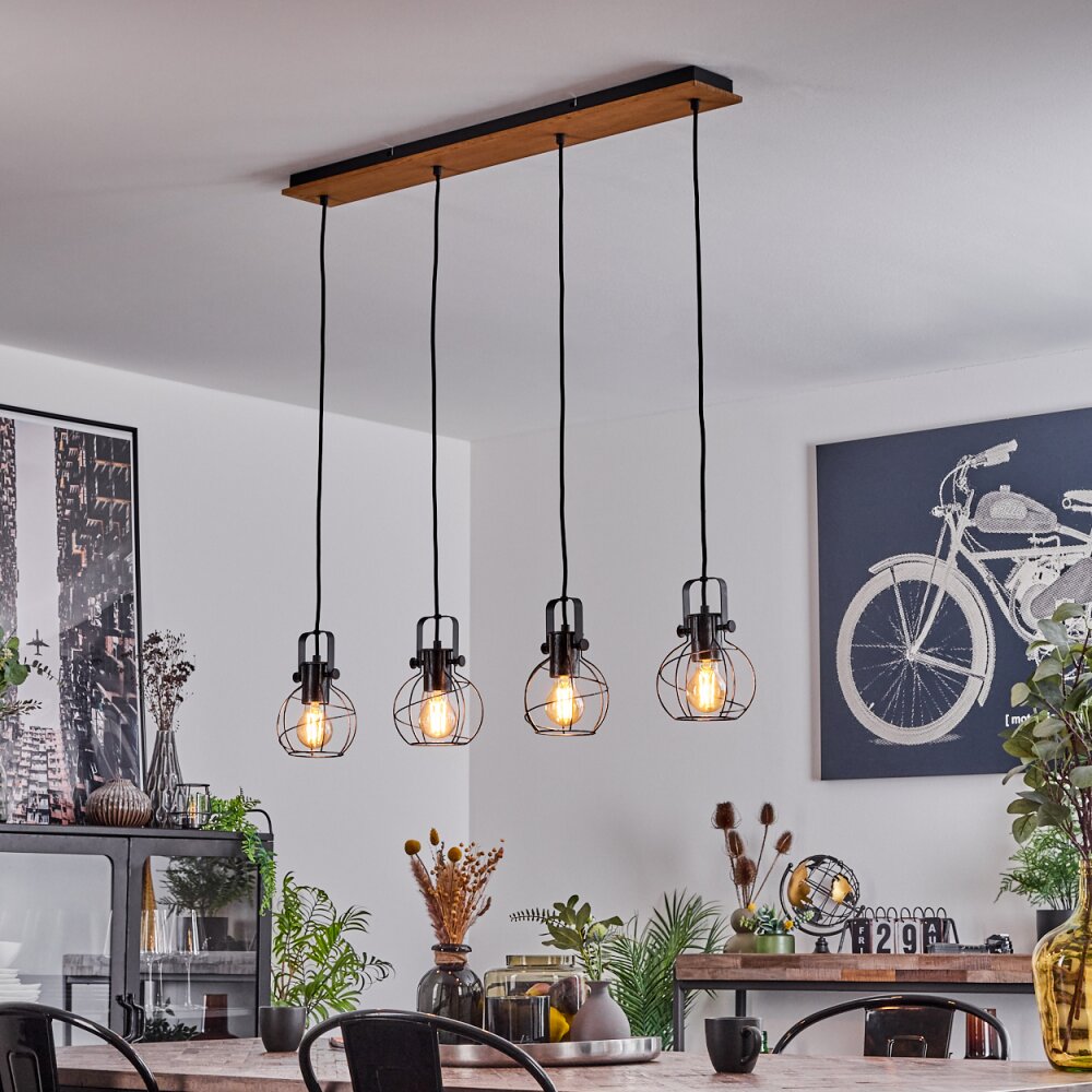 Suspension Sundsvall Écru, Noir, 4 lumières main product photo