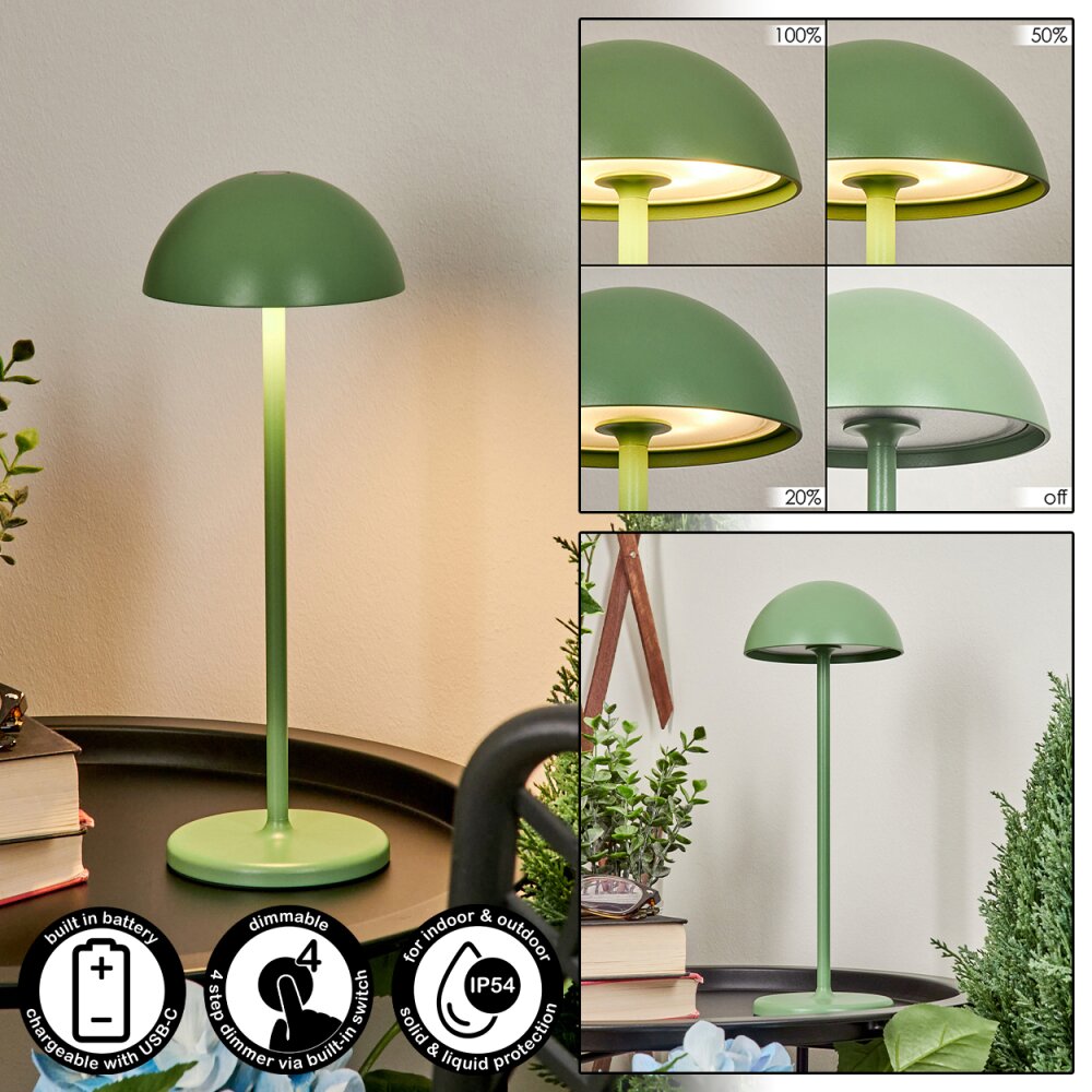 Lampe à poser Pelaro LED Vert, 1 lumière main product photo