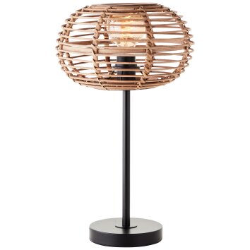 Lampe de table Brilliant Woodball Noir, 1 lumière