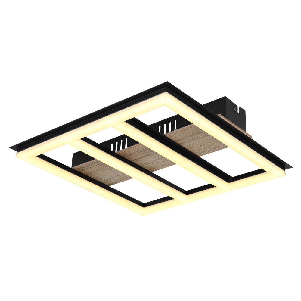 Plafonnier Globo FROOMY LED Couleur bois, Noir, 1 lumière main product photo