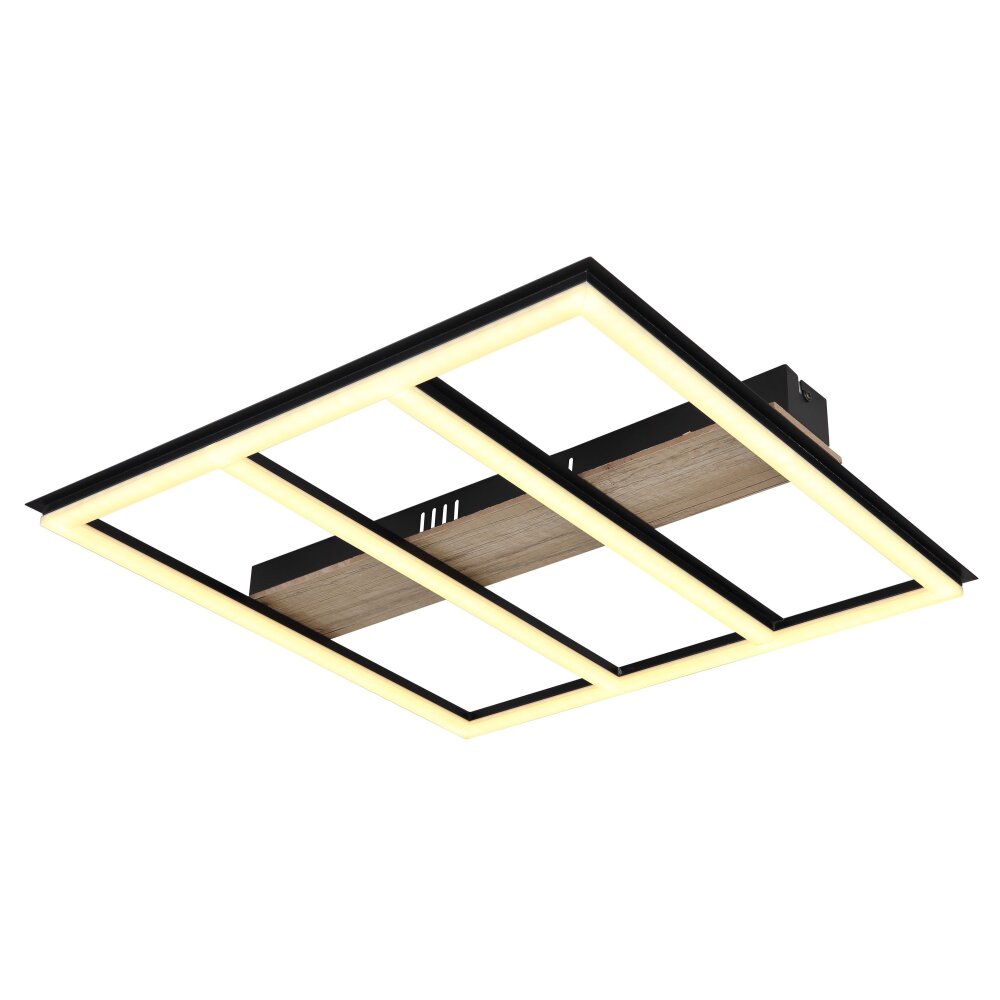 Plafonnier Globo FROOMY LED Couleur bois, Noir, 1 lumière main product photo