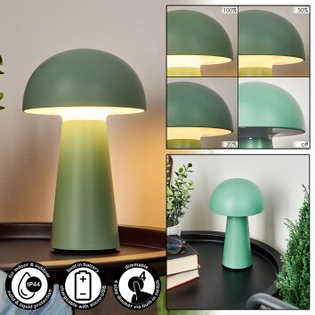 Lampe à poser Telve LED Vert, 1 lumière
