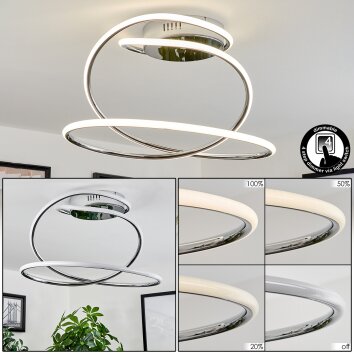 Plafonnier Donebas LED Chrome, 1 lumière