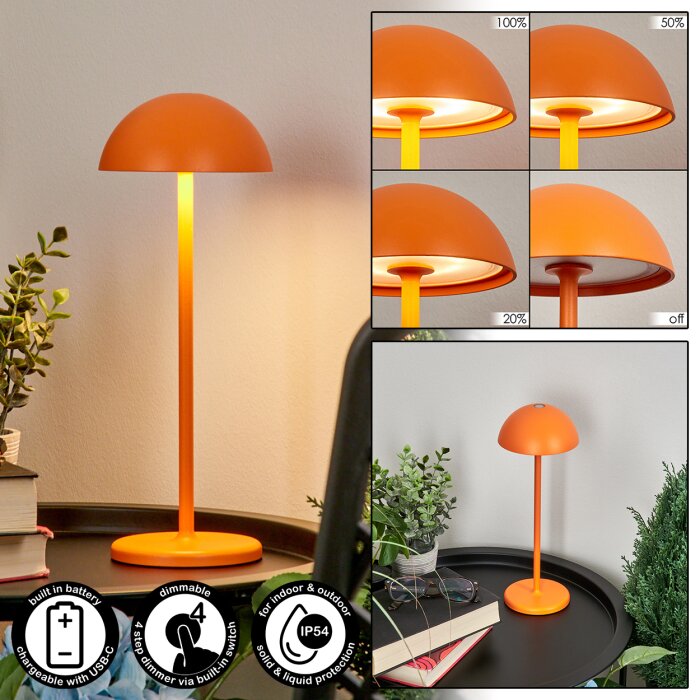 Lampe à poser Pelaro LED Orange, 1 lumière