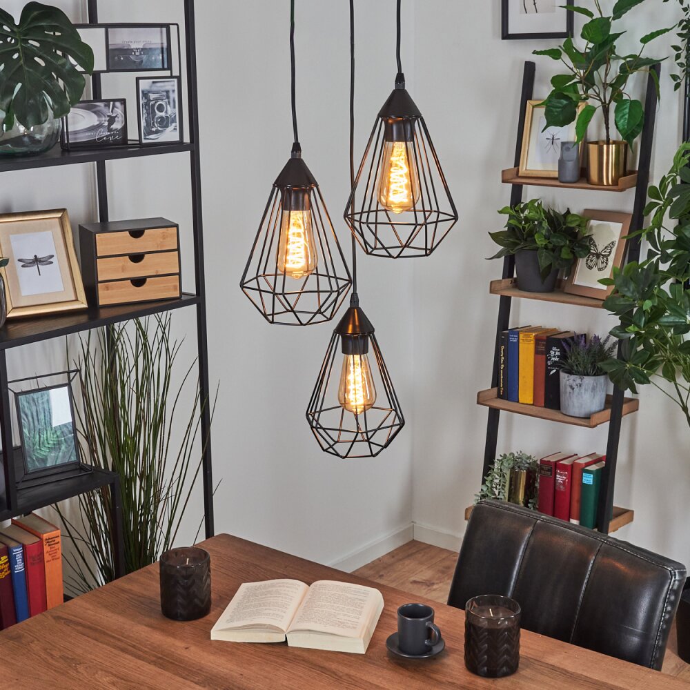 Suspension Kunir Noir, 3 lumières main product photo
