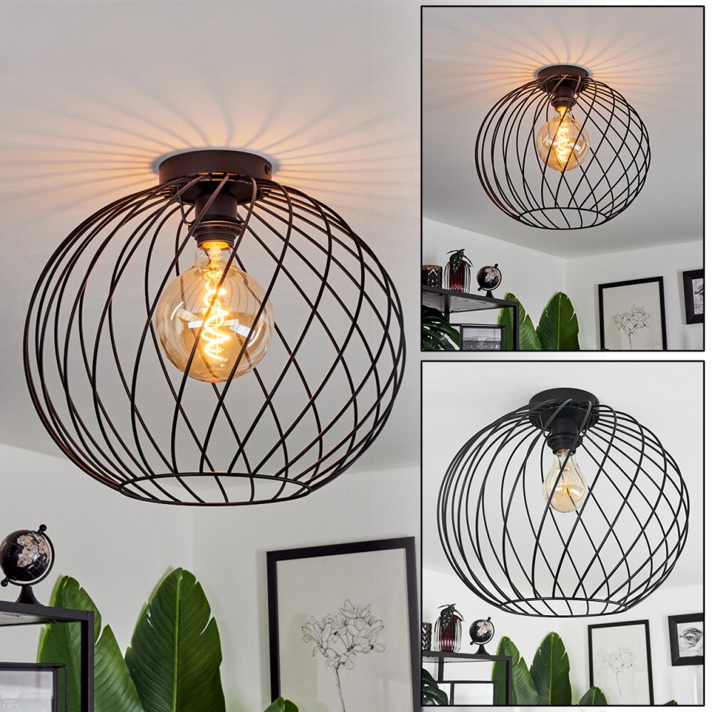 Plafonnier Miton Noir, 1 lumière main product photo