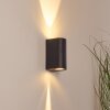 Applique murale d'extérieur Komoren LED Noir, 2 lumières