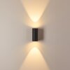 Applique murale d'extérieur Komoren LED Noir, 2 lumières