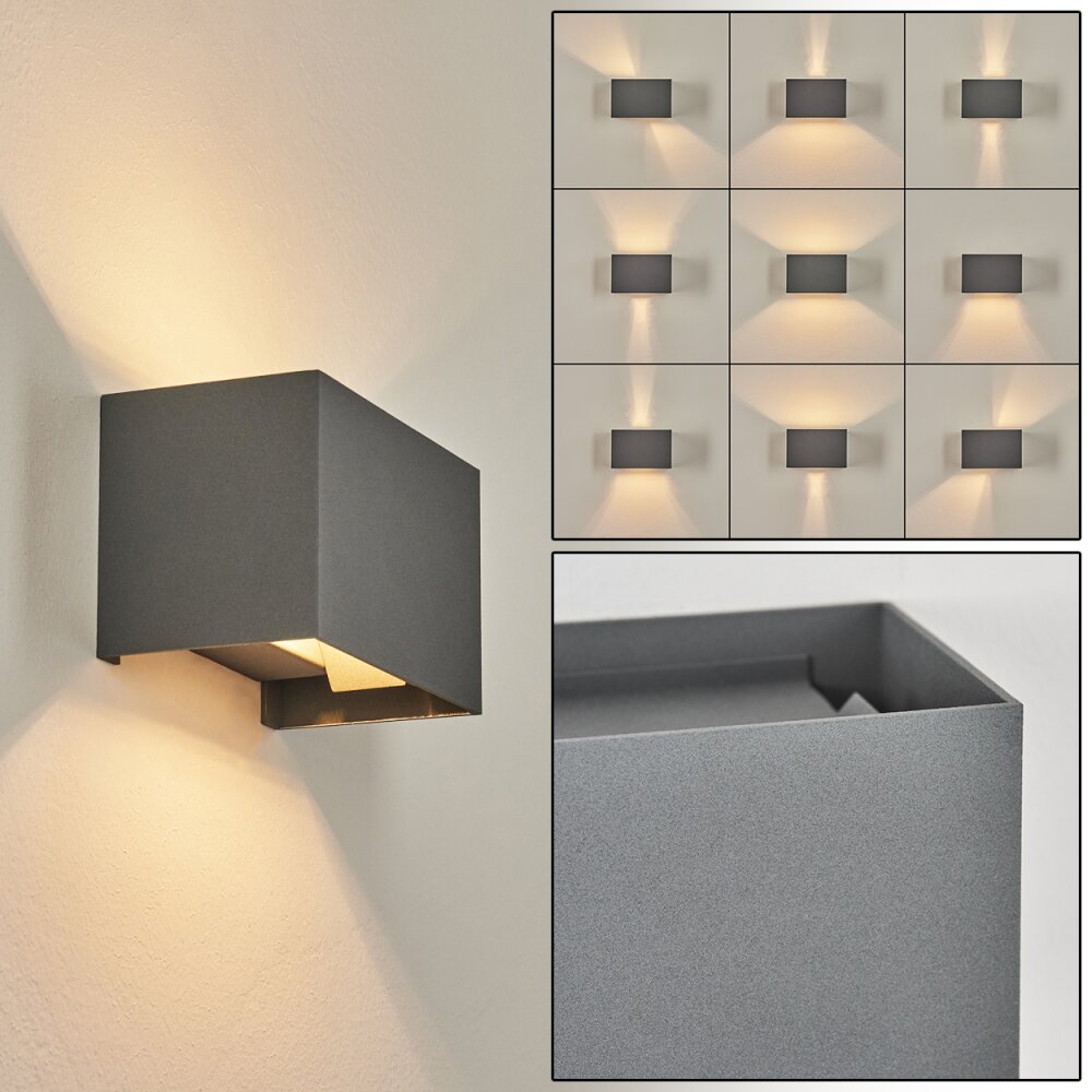 Applique murale Badajoz Gris, 1 lumière main product photo