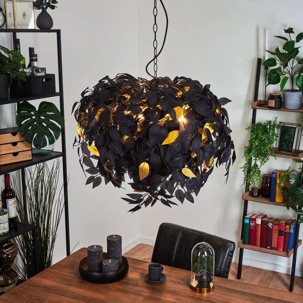 Suspension Kallax Noir, 4 lumières main product photo